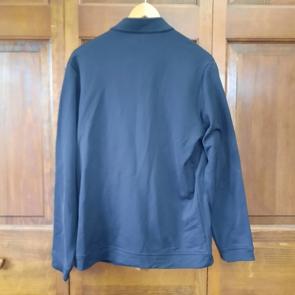 Adidas black zip-up mockneck athletic Activewear Workout jacket Size Medium - Picture 8 of 10